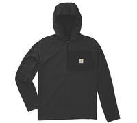 Carhartt Force Ironwood Relaxed Half-Zip Cappuccio con cappuccio, nero, Taglia XL