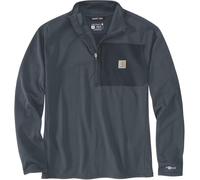 Carhartt Force Ironwood Relaxed Half-Zip Felpa a collo finto, blu scuro, Taglia XL