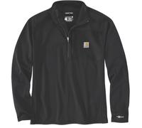 Carhartt Force Ironwood Relaxed Half-Zip Felpa a collo finto, nero, Taglia XL