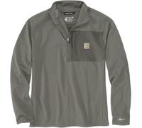 Carhartt Force Ironwood Relaxed Half-Zip Felpa a collo finto, oliva/verde, Taglia M