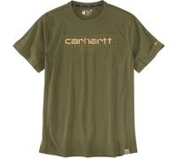Carhartt Force Logo Graphic, maglietta XL male Oliva/Giallo (Gl7)