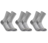 Carhartt Force Midweight Crew Calzini - Pacchetto da 3, grigio, Taglia XL