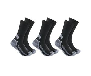Carhartt Force Midweight Crew Sock 3 Pairs Calzini, Nero, XL Uomo