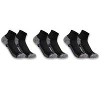 Carhartt Force Midweight Quarter Calzini - Pacchetto da 3, nero, Taglia XL