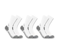 Carhartt Force Performance Work Socks 3 Pair Pack 1 Paio di Calzini, Bianco/Giardino opulento, L (Pacco da 3) Uomo