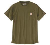 Carhartt Force Relaxed Fit Midweight Short Sleeve Pocket Maglietta, verde-marrone, taglia 2XL per maschi