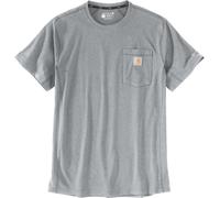 Carhartt Force Relaxed Fit Midweight Short Sleeve Pocket Maglietta, Grigio chiaro, Taglia M