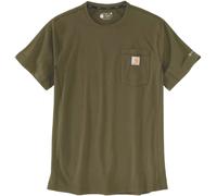 Carhartt Force Relaxed Fit Midweight Short Sleeve Pocket Maglietta, Kaki, Taglia M