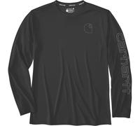 Carhartt Force Sun Defender™ Long-Sleeve Logo Graphic Long-Sleeve Maglia funzionale, nero, Taglia XXL