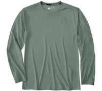Carhartt Force Sun Defender™ Long-Sleeve Logo Graphic Long-Sleeve Maglia funzionale, Verde, Taglia S