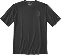 T-shirt Carhartt Force Sun Defender Relaxed Logo manica corta nero - L