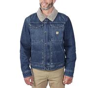 Carhartt Herren Übergangsjacke Relaxed Fit Denim Sherpa-Lined, Farbe:Beech, Größe:s Giacca in Pile, Faggio, S Uomo