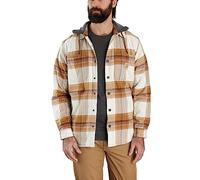 Carhartt Rugged Flex Flannel Fleece, giacca in tessuto XXL male Marrone Chiaro/Beige/Nero