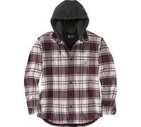 Carhartt Flannel Fleece Lined Hooded Camicia, bianco, taglia 2XL per maschi