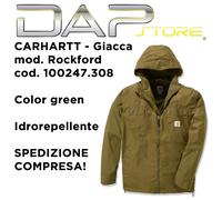 CARHARTT - Giacca impermeabile mod. Rockford cod.100247 colore green + TRASPORTO