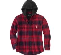 Carhartt Giacca in flanella foderata in pile con cappuccio Jac Oxblood M