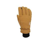 Carhartt Guanti isolati in Pelle Sintetica con Polsino Lavorato a Maglia Freddo, Marrone, L Uomo