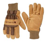 Carhartt Guanto da uomo in pelle scamosciata sintetica isolata, Marrone Rr Stripe, Medium