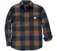 Carhartt Heavyweight Flannel Plaid, camicia S male Marrone/Blu Scuro (Rdk)