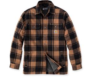Carhartt Heavyweight Flannel Sherpa Camicia, marrone, Taglia XXL