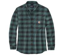 Carhartt Rugged Flex Flannel, camicia L male Nero/Chiaro Petrolio
