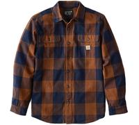 Carhartt Heavyweight Flannel Plaid, camicia L male Marrone/Blu Scuro (Rdk)