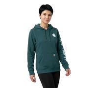 Carhartt Logo Hoodie Verde M Donna