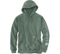 Carhartt Iconic K288 Logo Felpa, Verde/Grigio, Taglia M