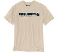 Carhartt Irvine Layered Logo, maglietta L male Beige/Blu Scuro