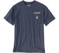 Carhartt Irvine Relaxed Hard Work Maglietta, blu, Taglia M