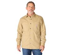 Carhartt Jac Work Utility Button Down Shirt da uomo Rugged Flex Relaxed Fit Canvas Fleece Lined Snap-Front, cachi, XXL