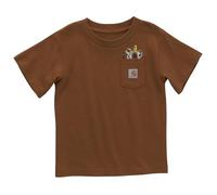 Carhartt Kid's CA6509 T-Shirt Manica Corta Tool Pocket - Ragazzo, Marrone, 7 Anni