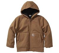 Carhartt Kid's CP8545 Active Jac Flannel Quilt Lined - Boys - 2X-Small (4-5) - Carhartt Brown