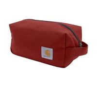 Carhartt Kit da viaggio durevole, organizza gli elementi essenziali con borsa da toilette senza resistenza all'acqua, colore rosso industriale