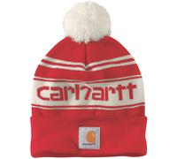 Carhartt Knit Cuffed Logo Beanie, rosso, Taglia unica
