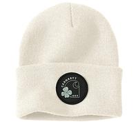Carhartt Knit Shamrock Patch Beanie Cappello, Winter White, Taglia Unica Unisex-Adulto