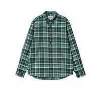Carhartt - L/S Fendrick Shirt - L/S Fendrick Shirt Fendrick Check Deep Lagoon per Uomo in Cotone - Taglia L - Blu Blu L
