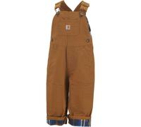 Carhartt Little Boys' Washed Canvas Flannel Lined Bib Overall Carhart