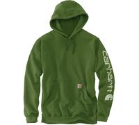 Carhartt Midweight Sleeve Logo Felpa, verde, taglia M