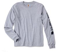 Carhartt Logo Longsleeve, grigio, taglia L per maschi