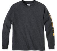 Carhartt Logo Longsleeve, nero-grigio, taglia 2XL per maschi