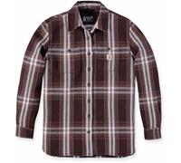 Carhartt Loose Fit Heavyweight Twill Camicia da donna, Marrone scuro/viola, Taglia L