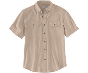 Carhartt Loose Fit Midweight Chambray Camicia a maniche corte, Sabbia, Taglia S