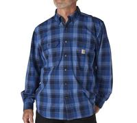 Carhartt Loose Fit Midweight Chambray Long-Sleeve Plaid Shirt Camicia a Quadri a Maniche Lunghe in Chambray di Peso Medio Ampio Uomo (Pacco da 1)