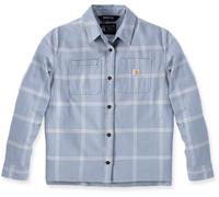Carhartt Loose Fit Midweight Flannel Camicia da donna, Azzurro chiaro, Taglia L