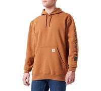 Carhartt Logo, felpa con cappuccio S male Marrone (Brn)
