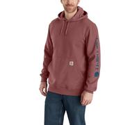 Carhartt Loose Fit Midweight Logo Sleeve Graphic Sweatshirt, Felpa con cappuccio Uomo, Rosso (Burro Di Mele Heather), S