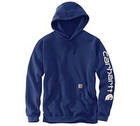 Carhartt Loose Fit Midweight Logo Sleeve Graphic Sweatshirt, Felpa con Cappuccio Uomo, Scout Blue Heather, M