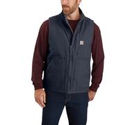 Carhartt Loose Fit Washed Duck Sherpa-Lined Mock-Neck Vest Capispalla da Lavoro, Navy, Medium Uomo