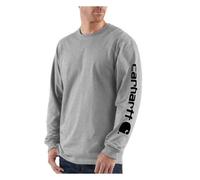 Carhartt - Maglietta a maniche lunghe da uomo con logo - grigio - M